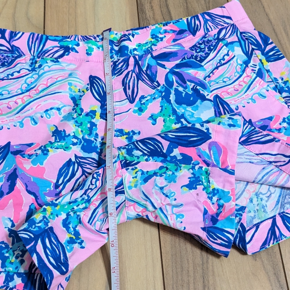 EUC! Lilly Pulitzer Ocean View Shorts Lilac Rose Just A Lil Jelly Size XS - Picture 10 of 12
